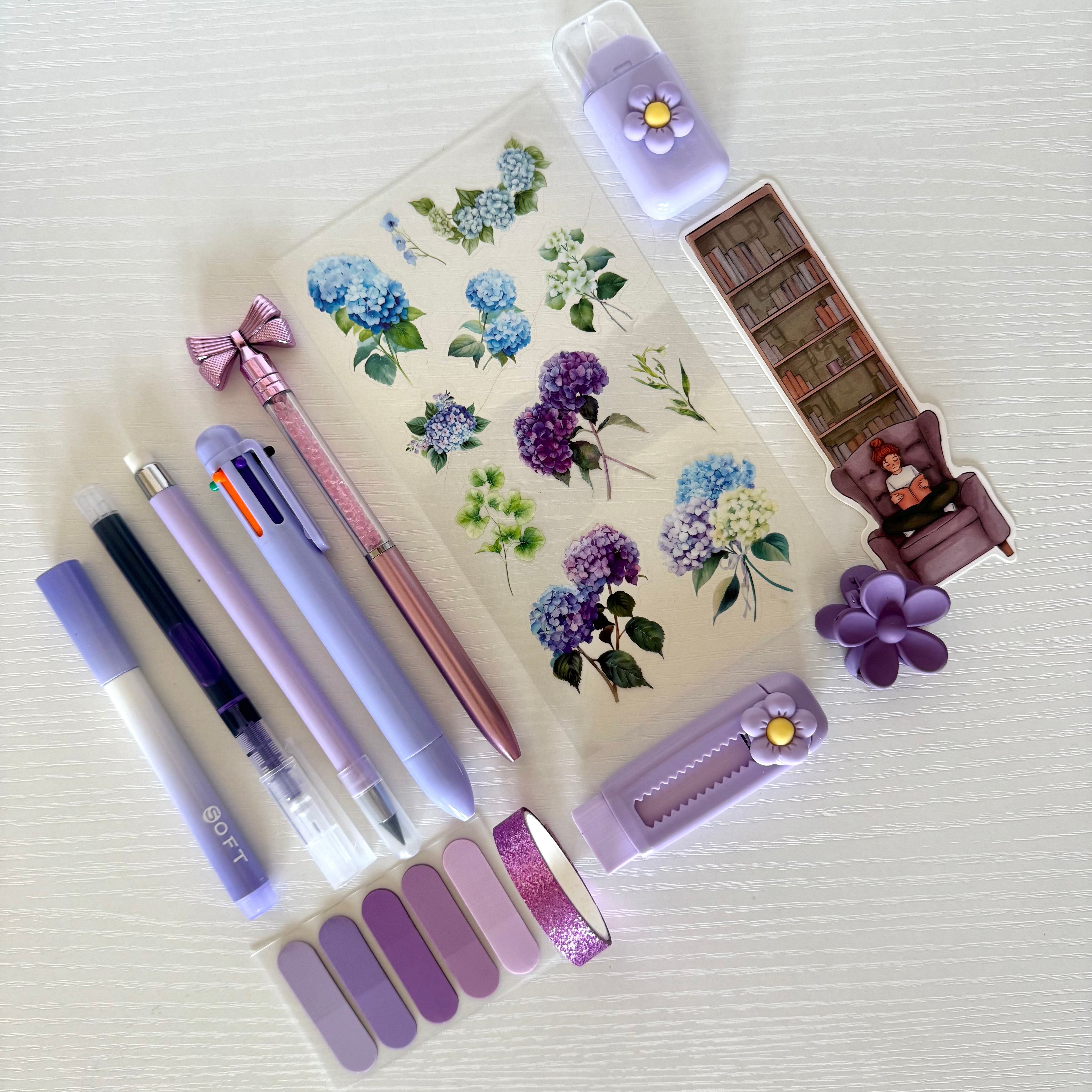 Cute stationery haul 💜🩵🩷💚
