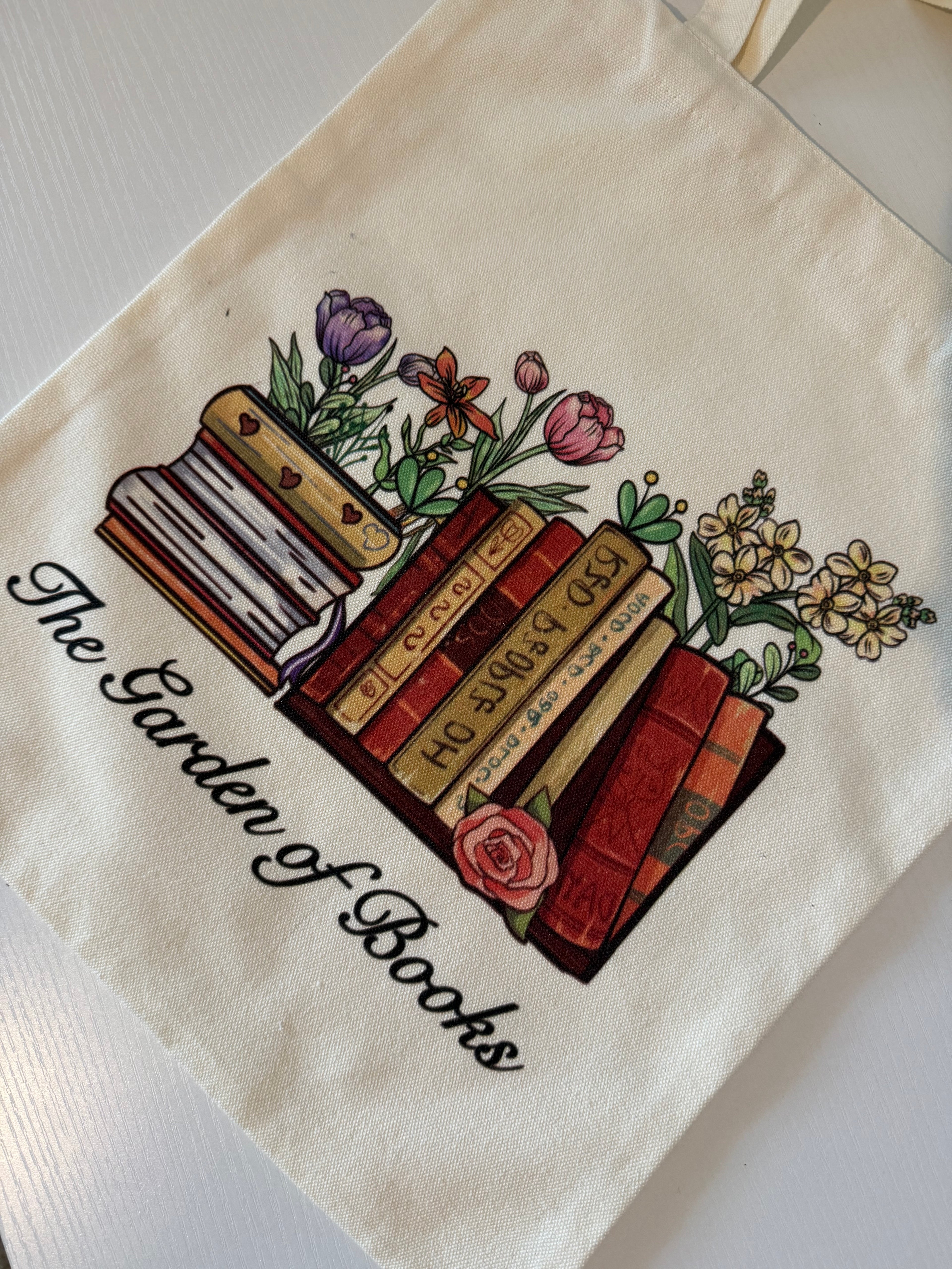 Bookish Tote Bag “The Garden of Books”