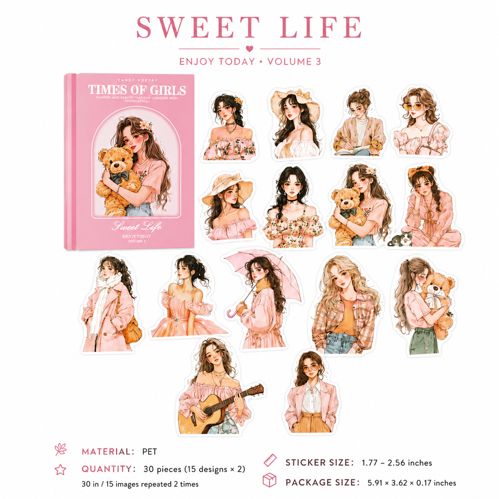 Vintage Girl Sticker Pack