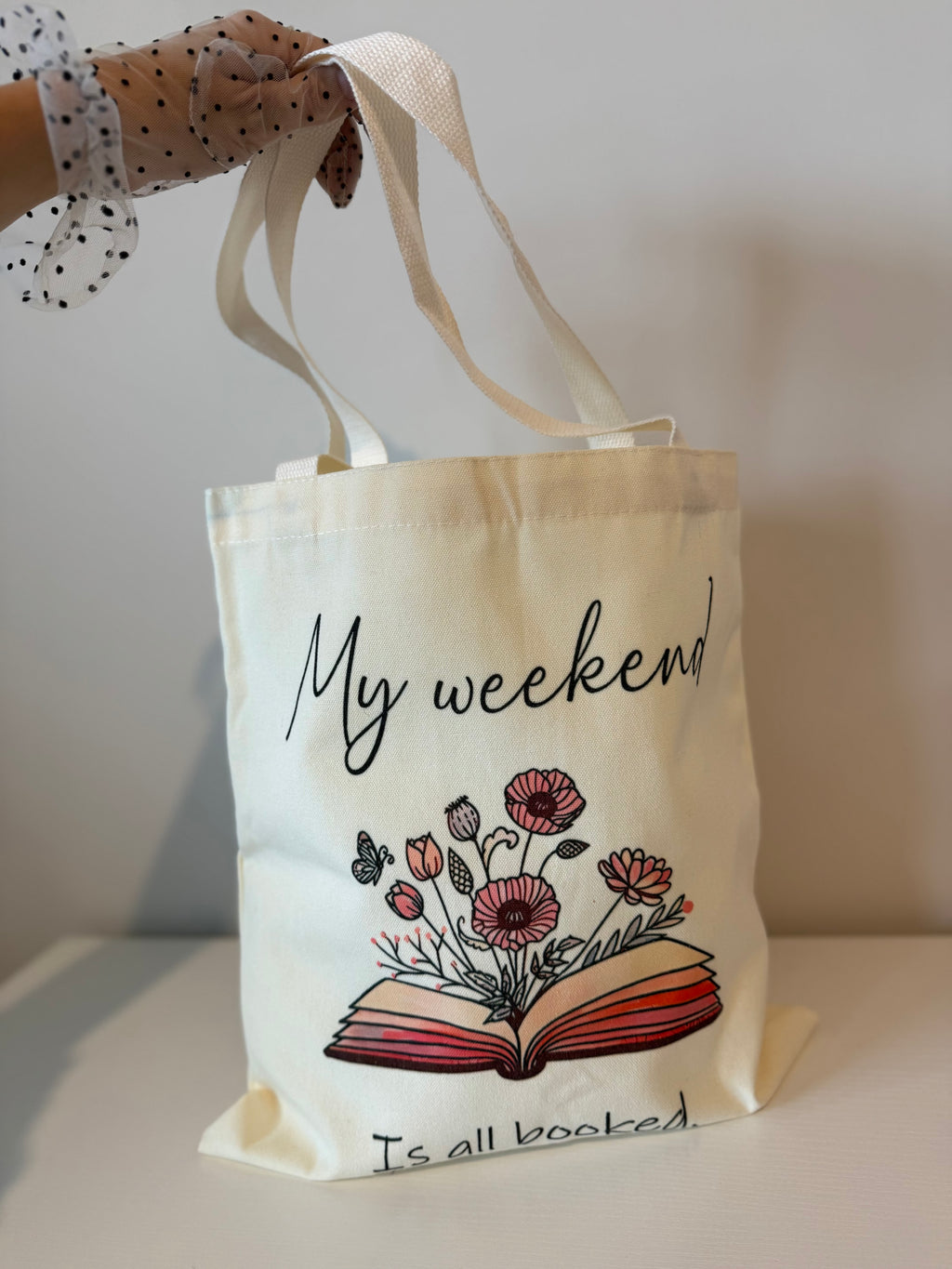 Bookish Tote Bag “My weekend is all booked”
