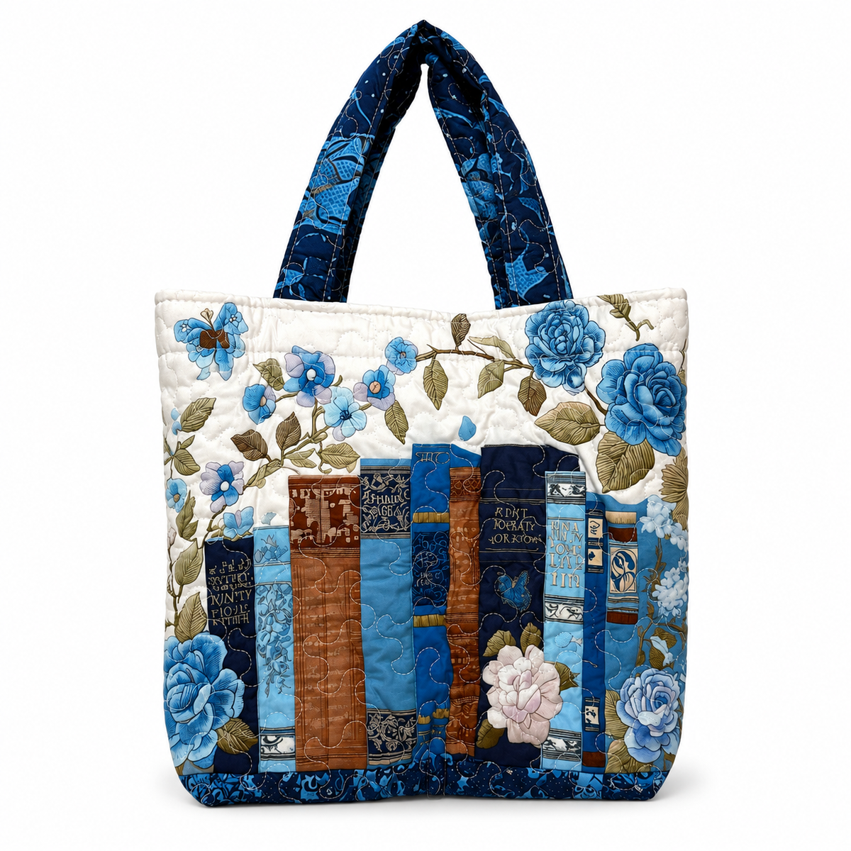 Blue Floral Library Tote 💙📖