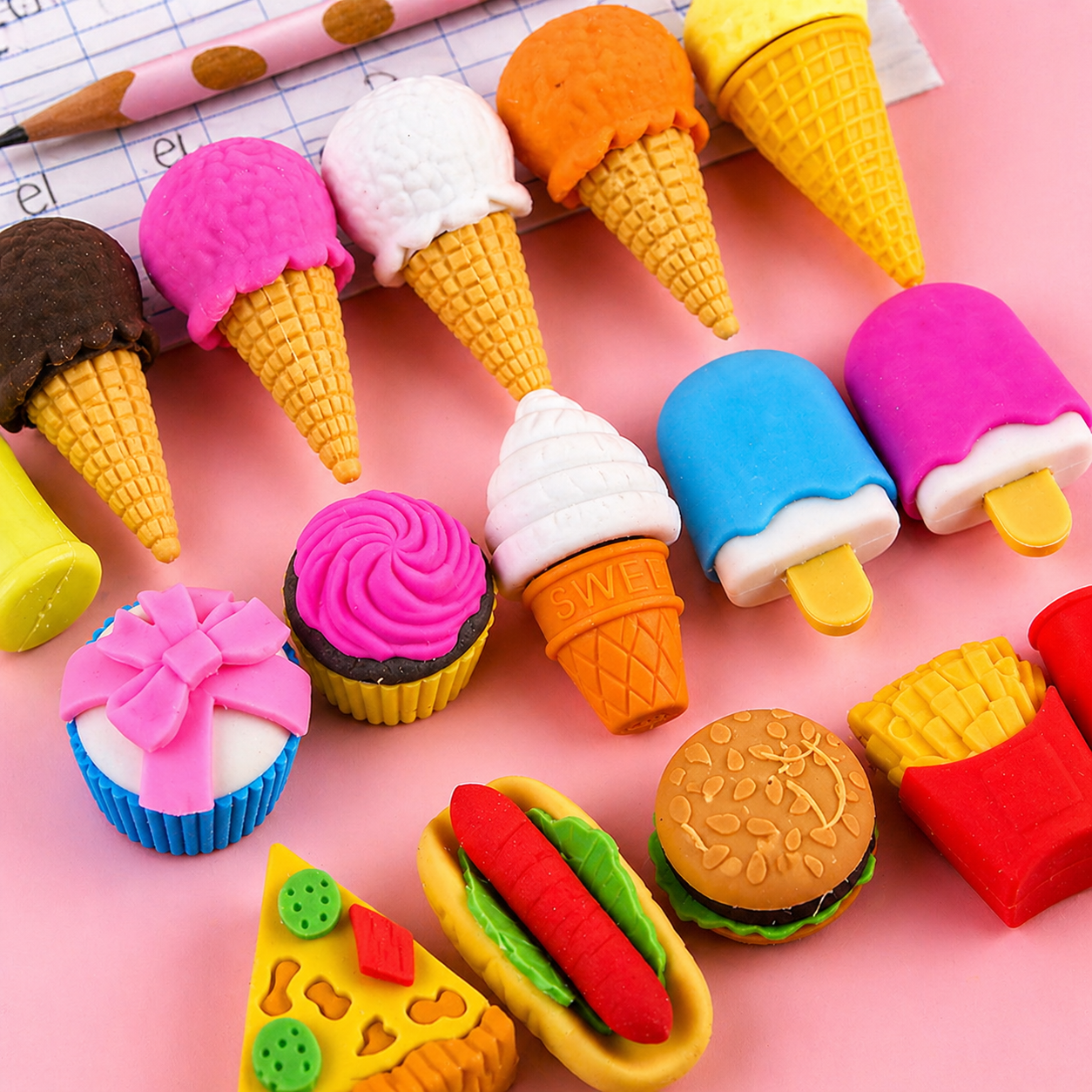 Sweet Treat Erasers 🍭
