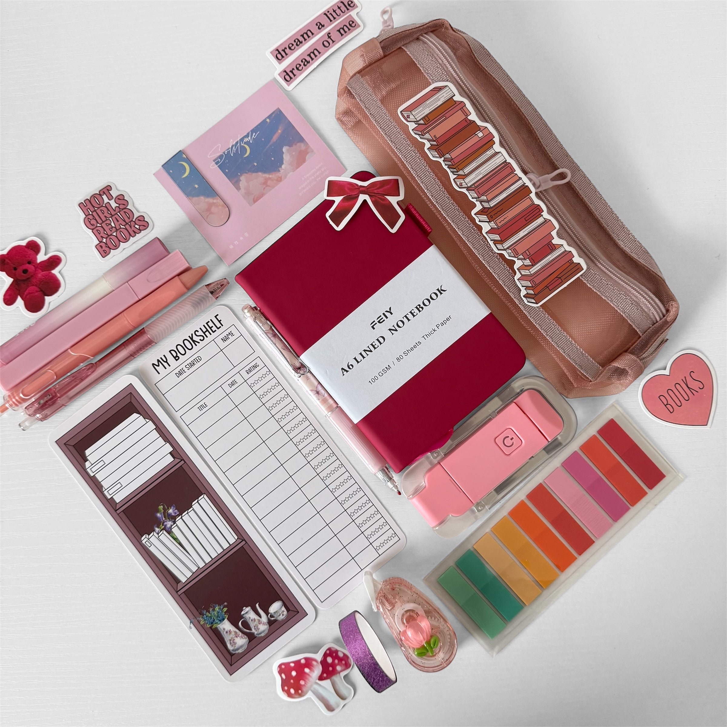 HOT PINK ❤️🪭🌺 Bookish Bundle